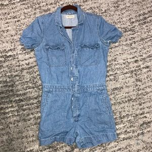 Madewell Denim Coverall Romper